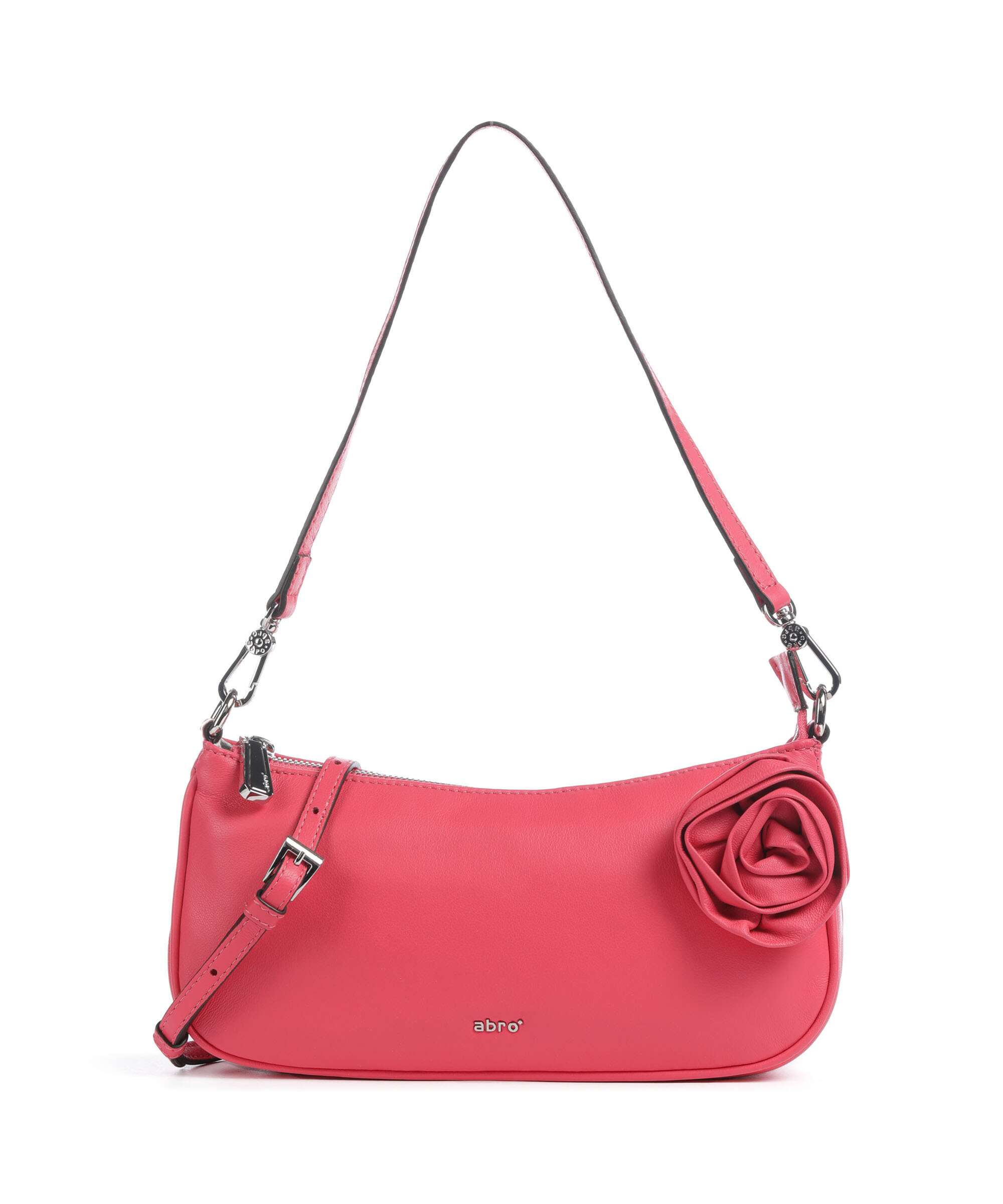 Abro Piuma_Lucido Virginia Flower Shoulder bag poppy red