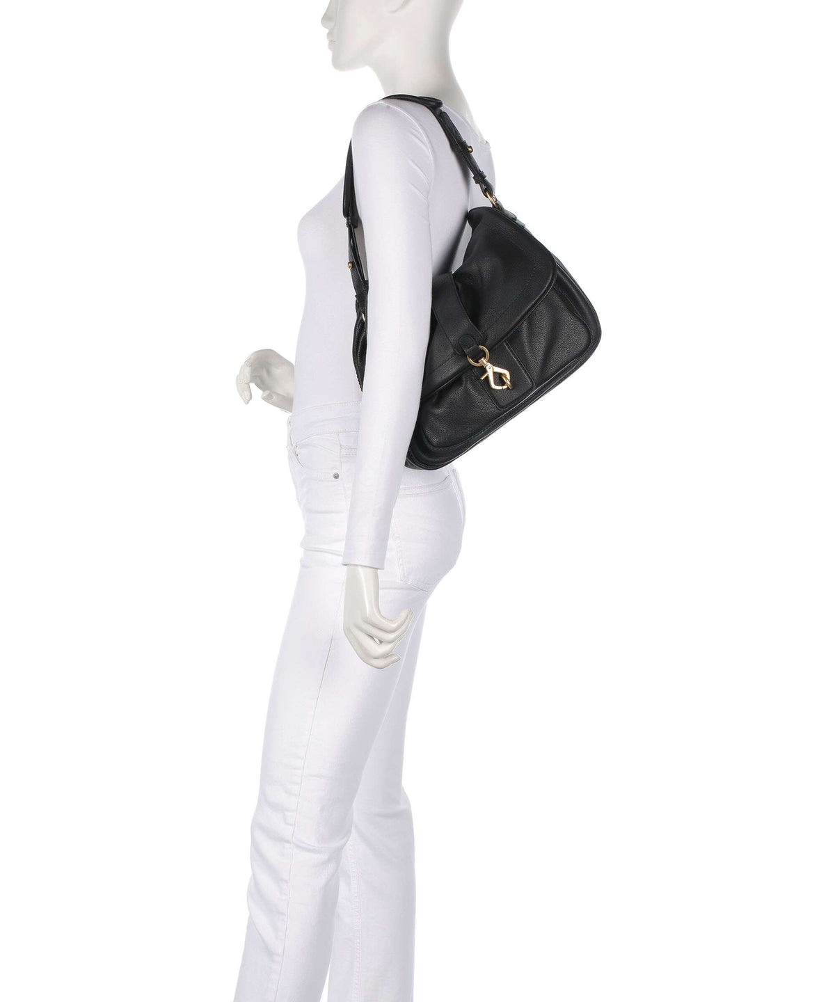 Abro Dalia Star Saddle Hobo bag black/gold