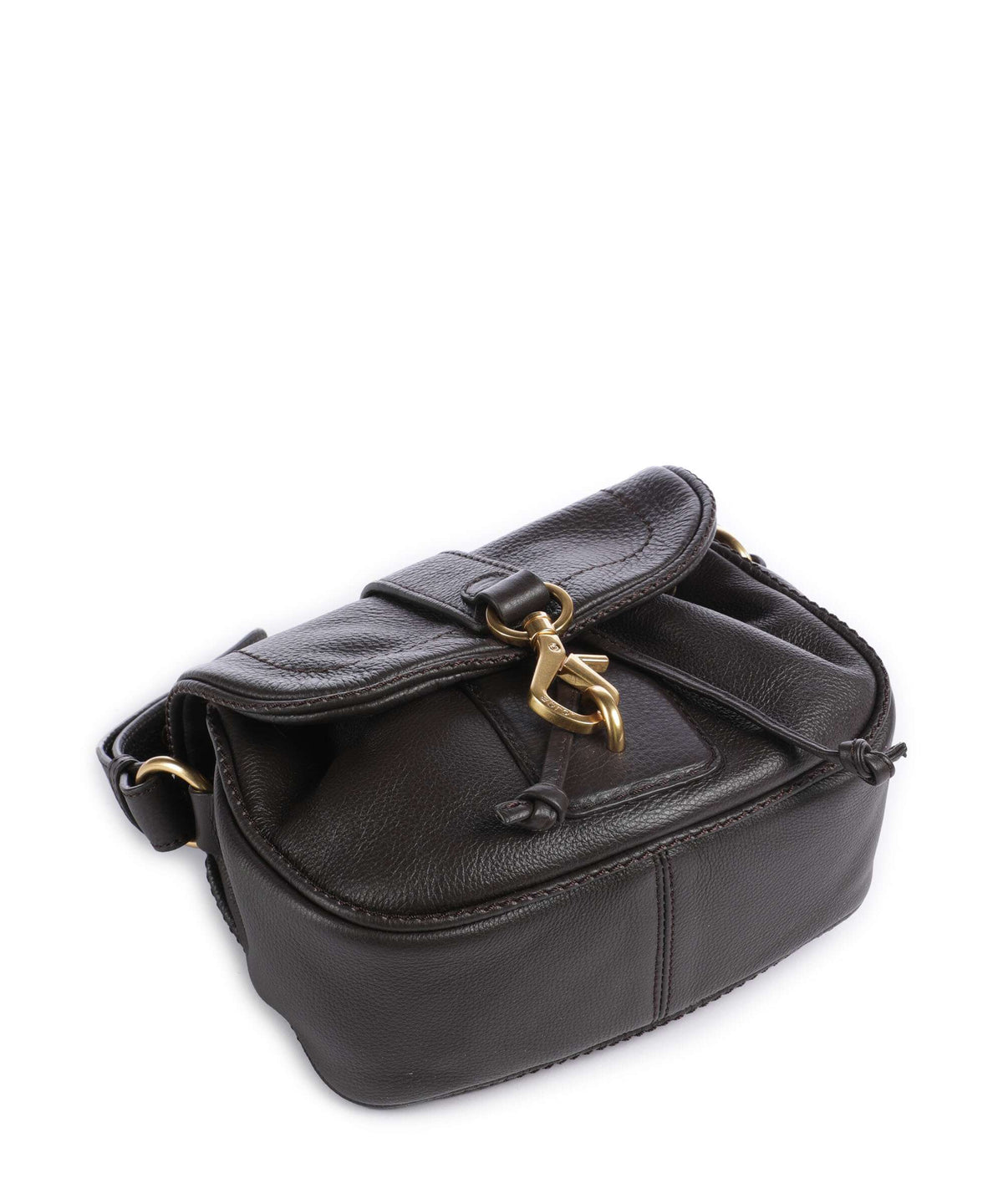 Abro Dalia Star Saddle Crossbody bag dark brown