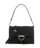 Abro Suede Temi Stitch Olkalaukku black/gold