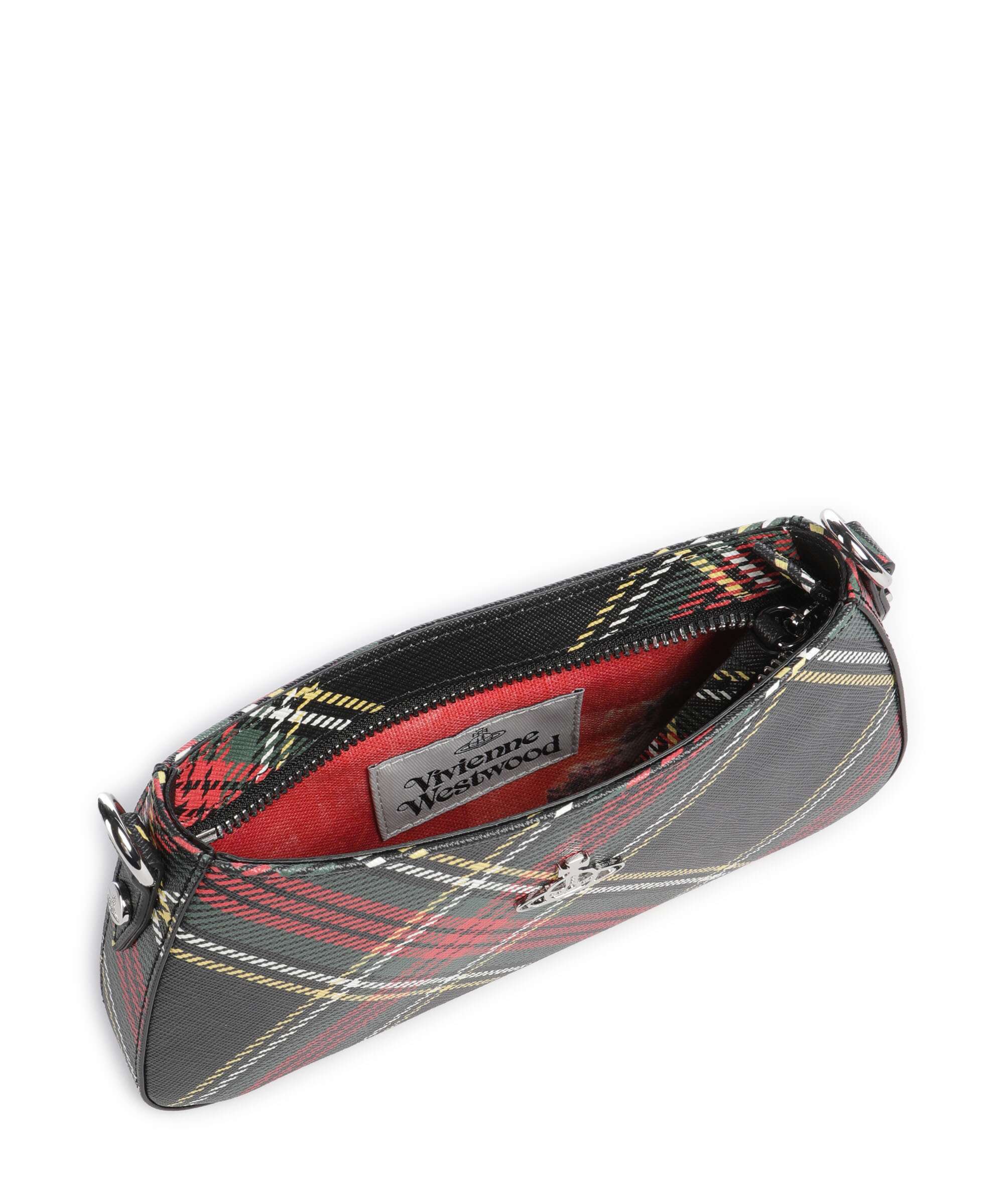 Vivienne Westwood Tasha Saffiano Printed Shoulder bag chelsea tartan