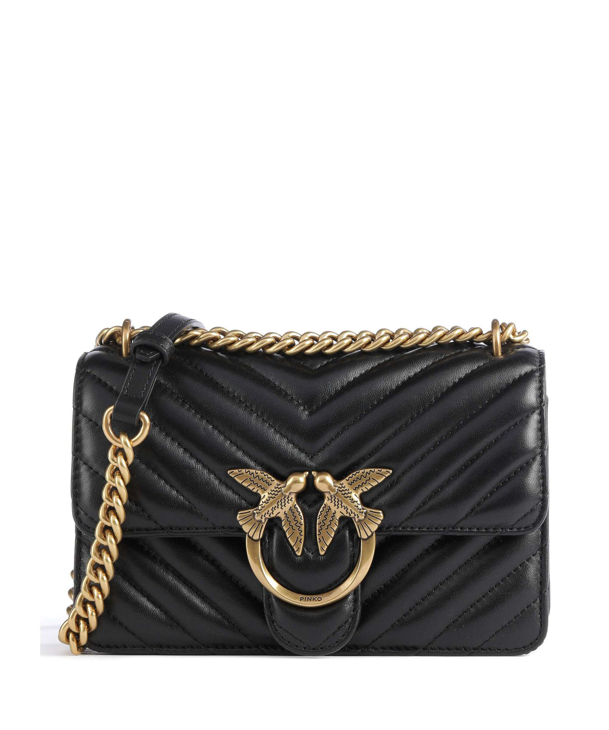 Pinko Love One Mini Shoulder bag nero/antique gold