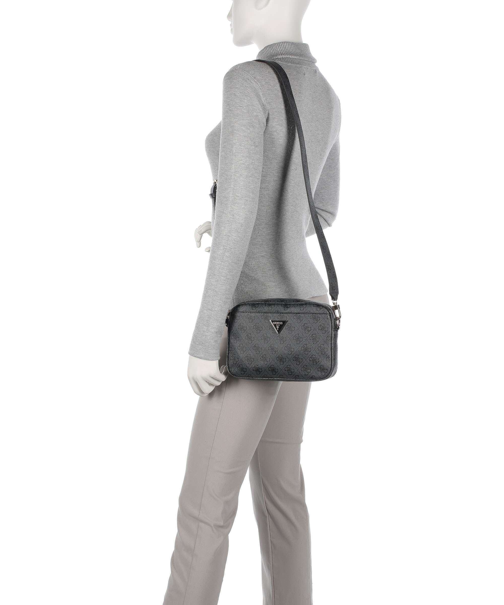 Guess Meridian Crossbody bag coal logo
