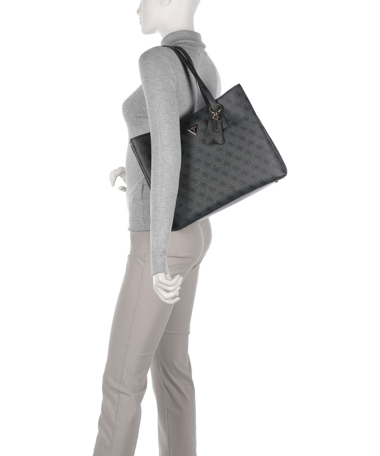 Guess Meridian Tote bag coal logo