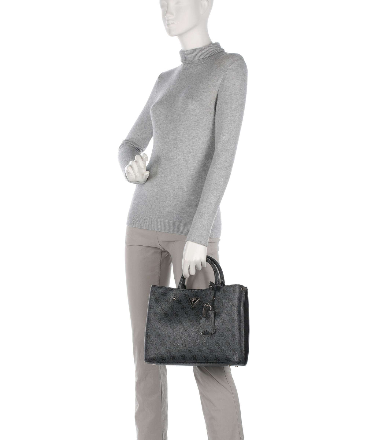 Guess Meridian Handbag coal logo