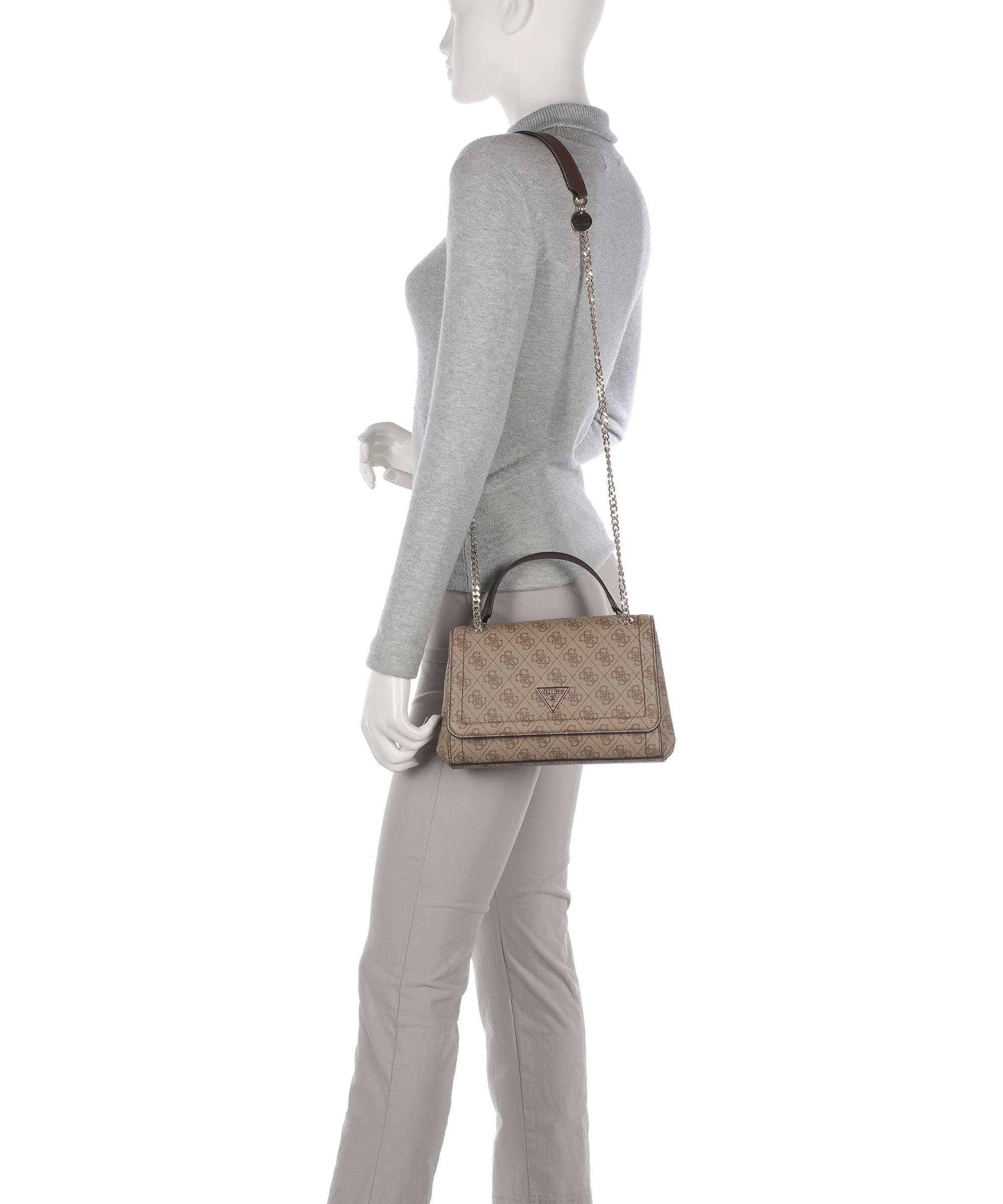 Guess Noelle Shoulder bag latte logo/brown