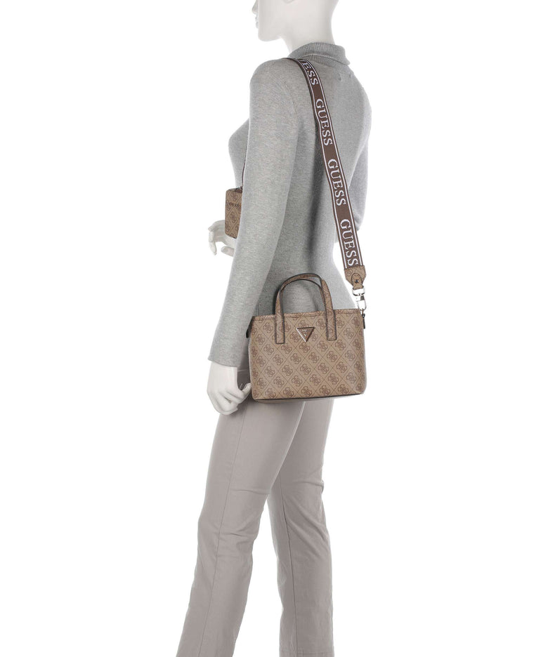 Guess Latona Handbag latte logo
