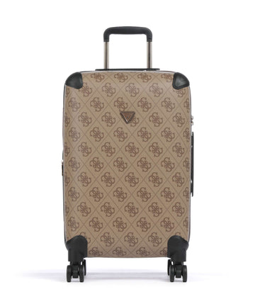 Guess Berta Maxi 4G 4-Pyöräiset matkalaukku latte logo/brown