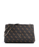 Guess Noelle Q Logo Olkalaukku brown logo