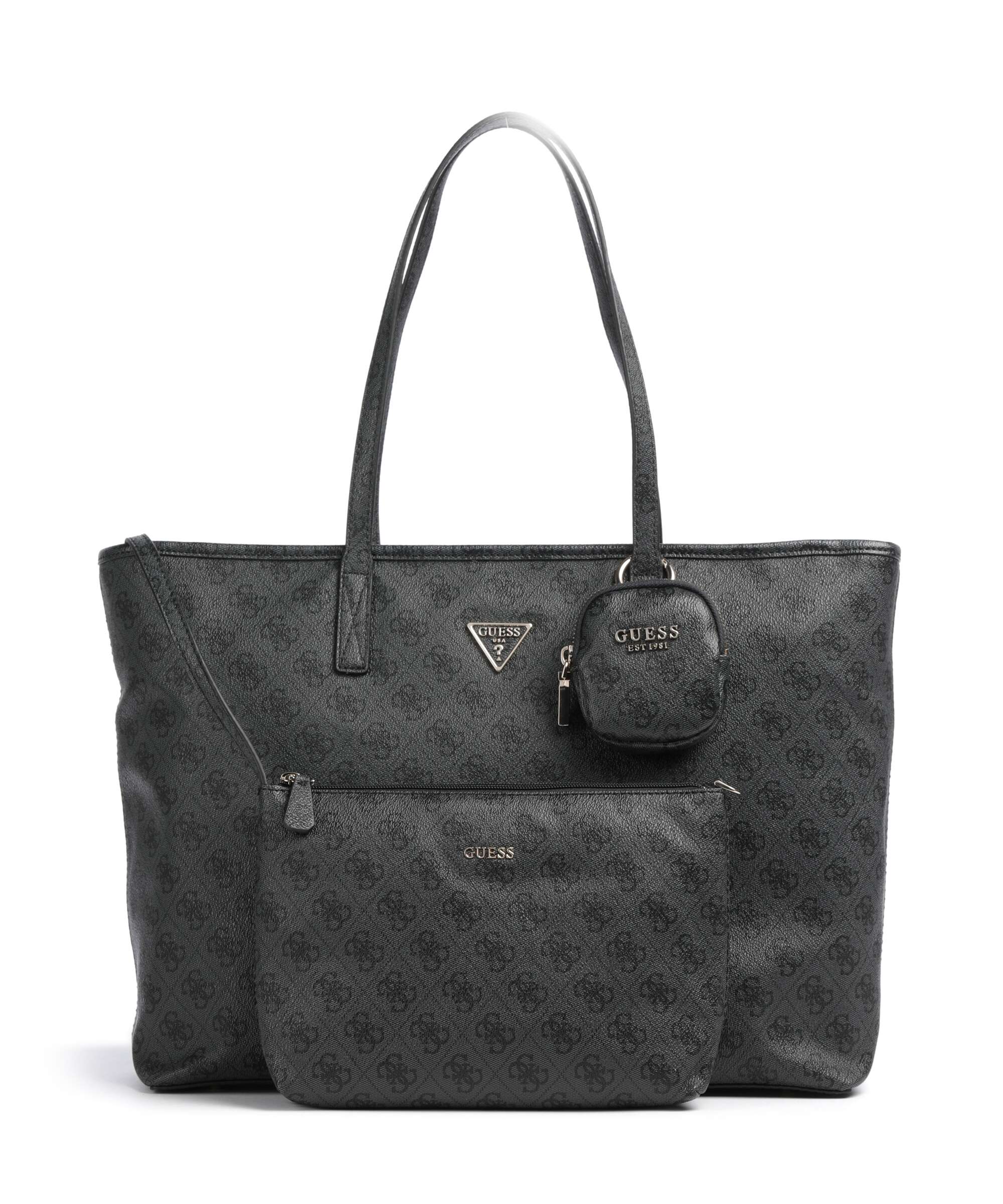 Guess Power Play II Tech Large Tote bag coal logo