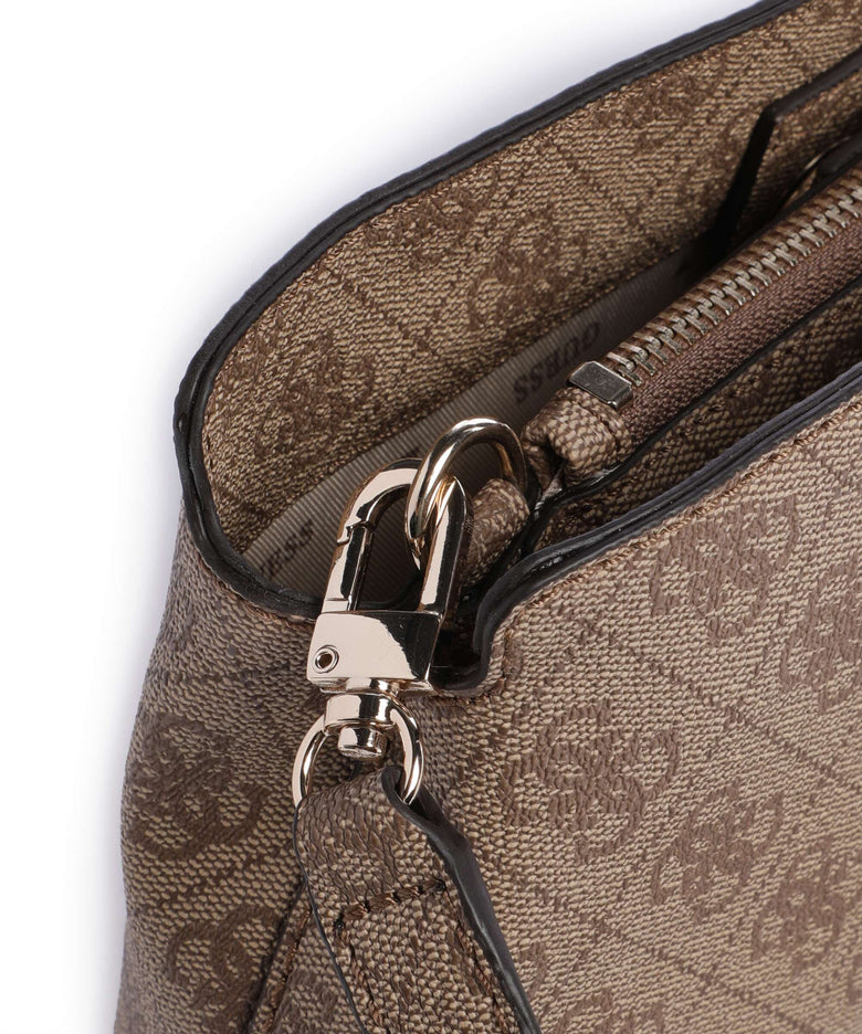 Guess Katya 4G Logo Crossbody bag latte logo