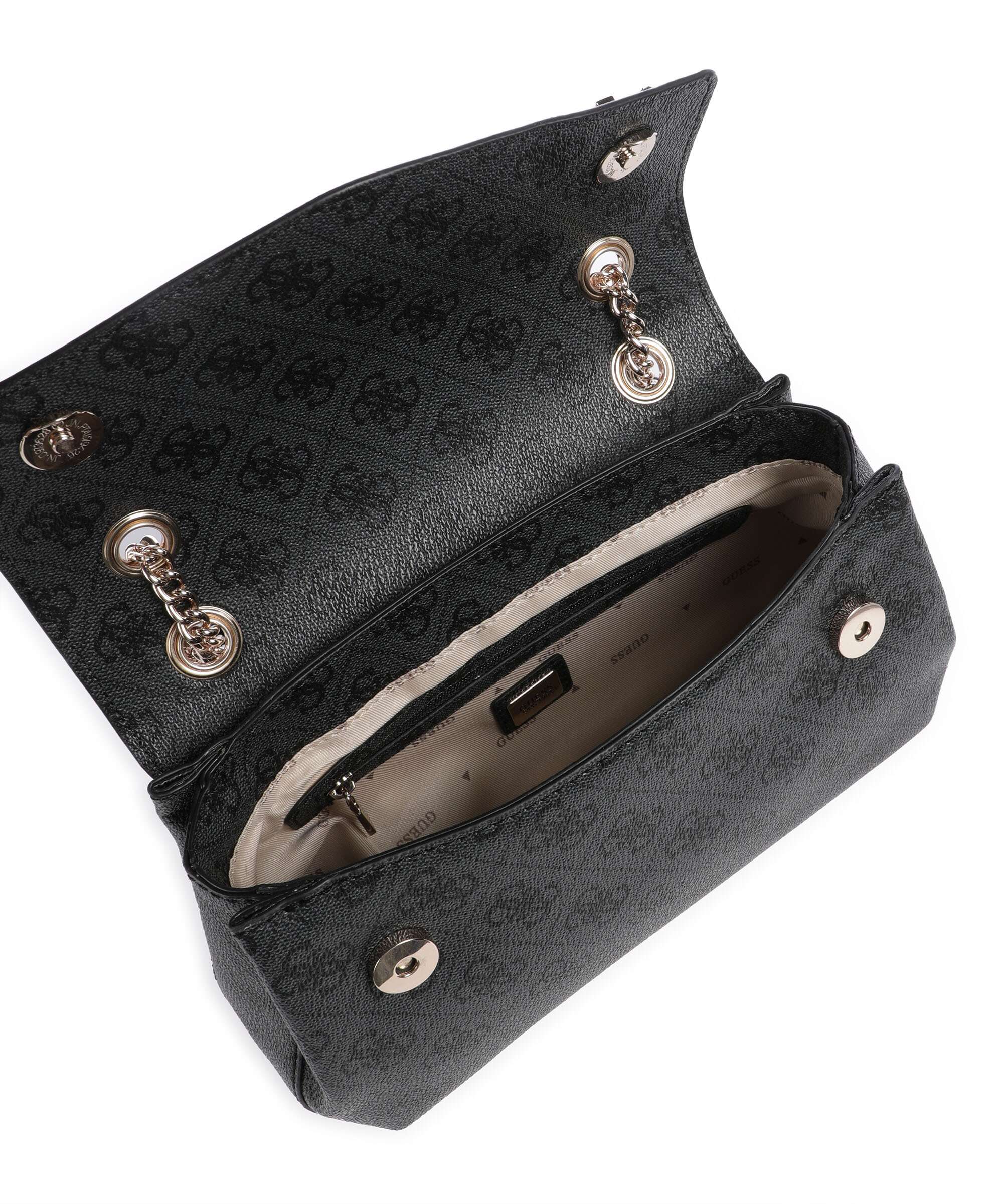 Guess Katya 4G Logo Shoulder bag coal logo