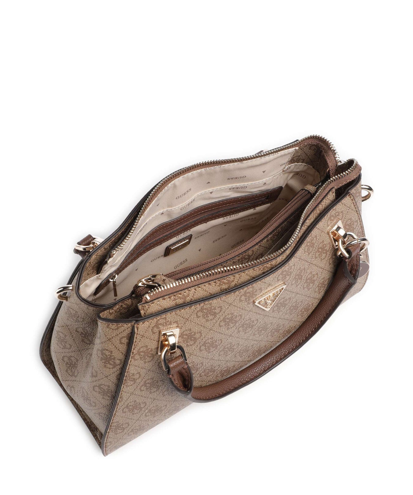 Guess Noelle 4G Logo Handbag latte logo/brown