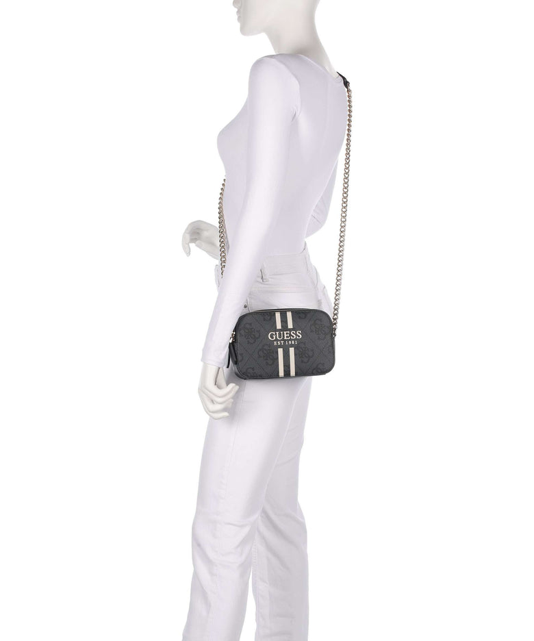 Guess Noelle 4G Logo Crossbody bag coal logo