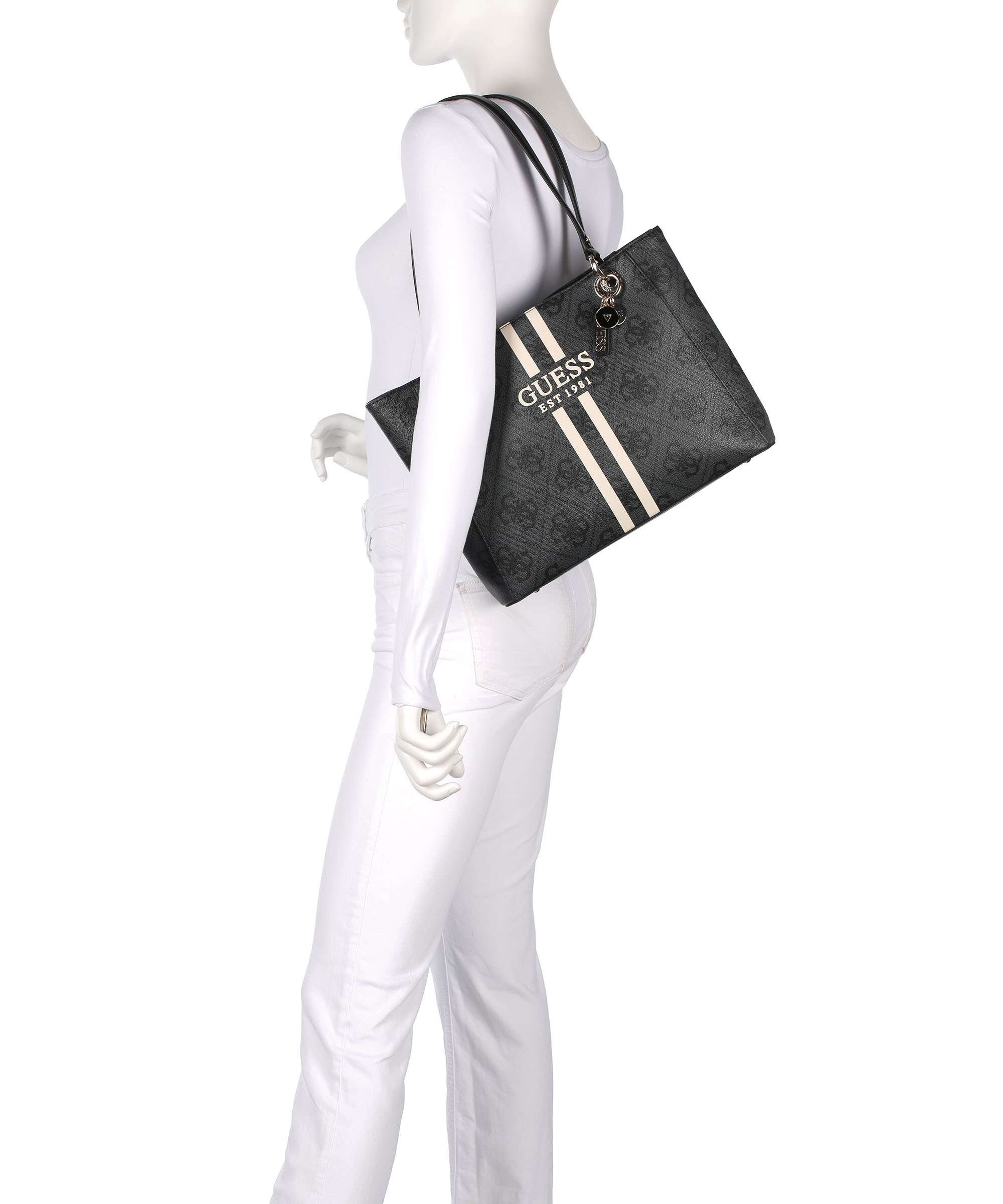 Guess Noelle 4G Logo Tote bag coal logo