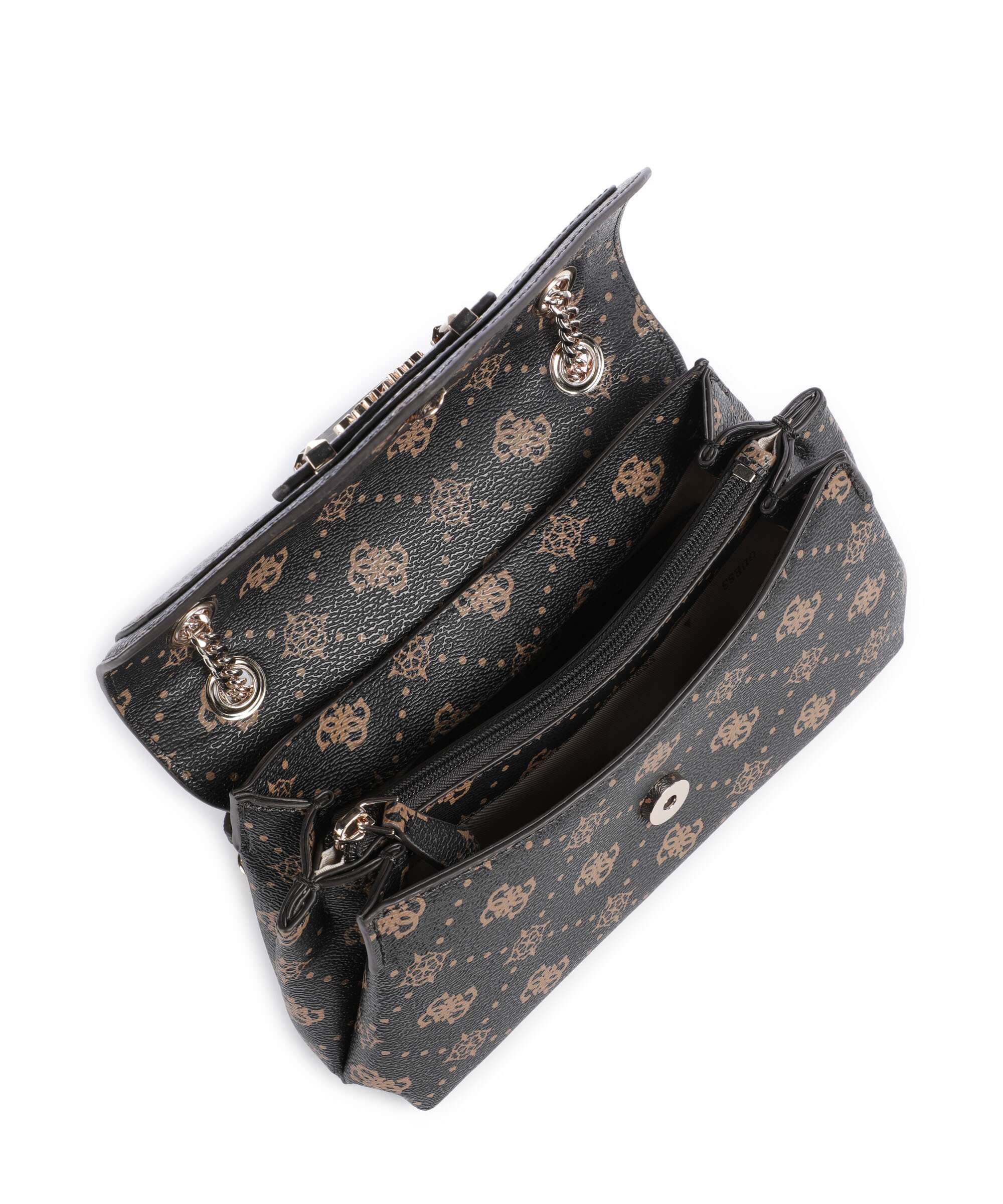 Guess Silia Shoulder bag espresso logo