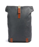 Brooks England Pickwick Cotton Canvas Small Rolltop backpack grey