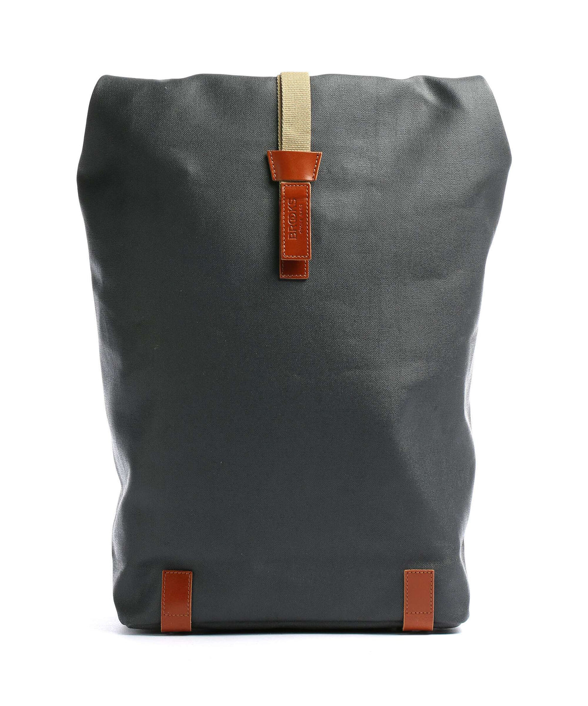 Brooks England Pickwick Cotton Canvas Large Rolltop backpack grey