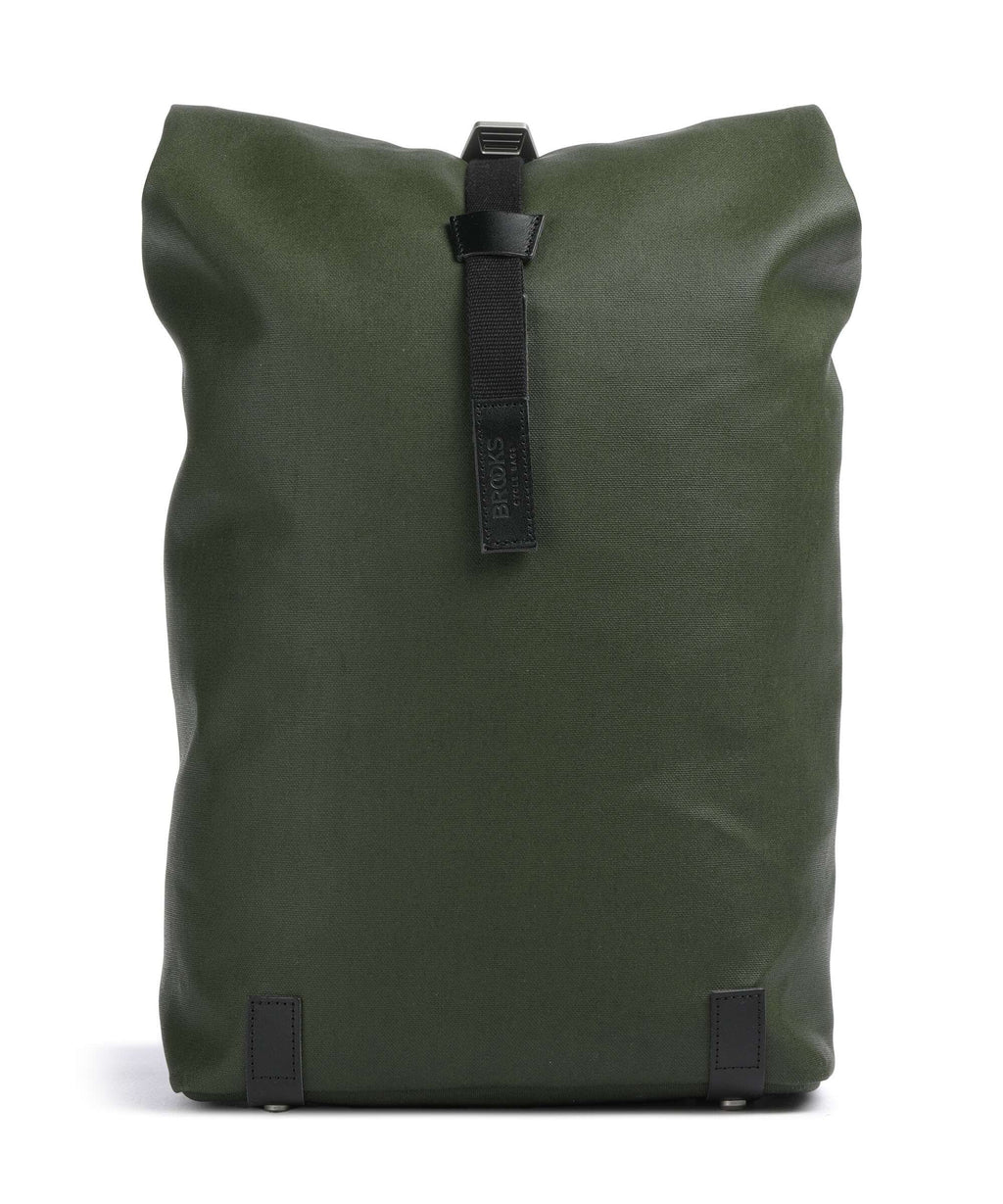 Brooks England Pickwick Cotton Canvas Large Rolltop backpack forest