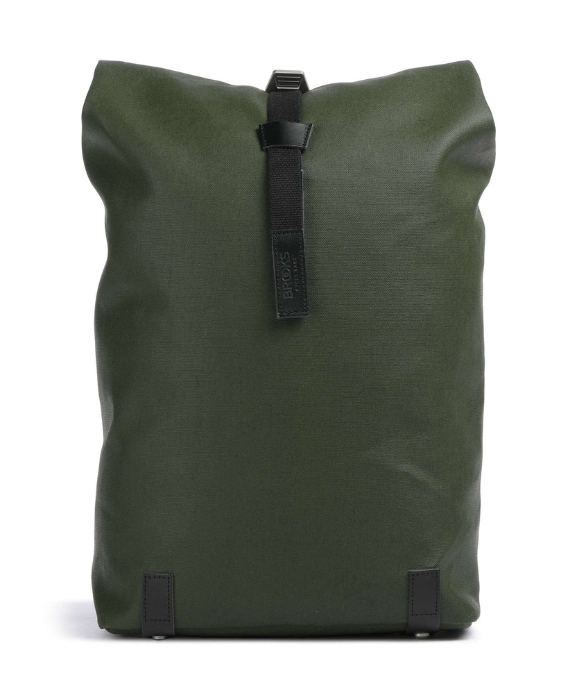 Brooks England Pickwick Cotton Canvas Large Rolltop backpack forest