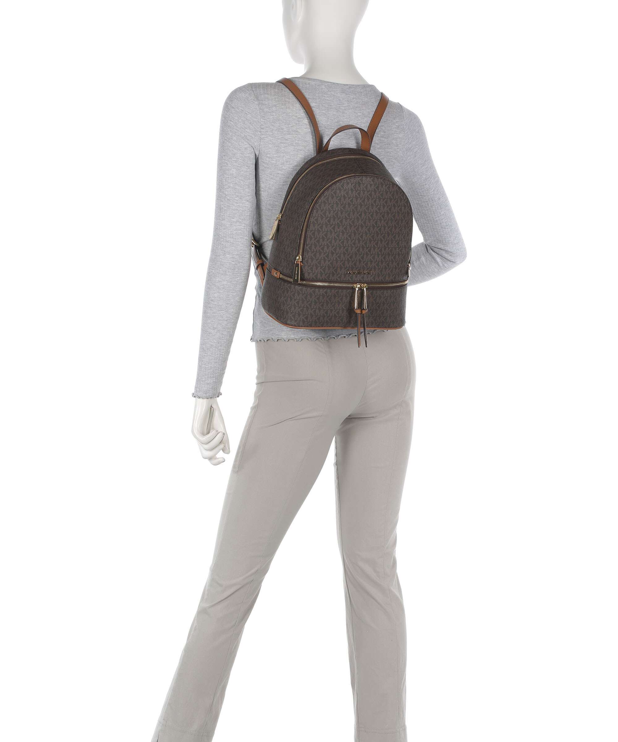 Michael Kors Rhea Zip Backpack brown