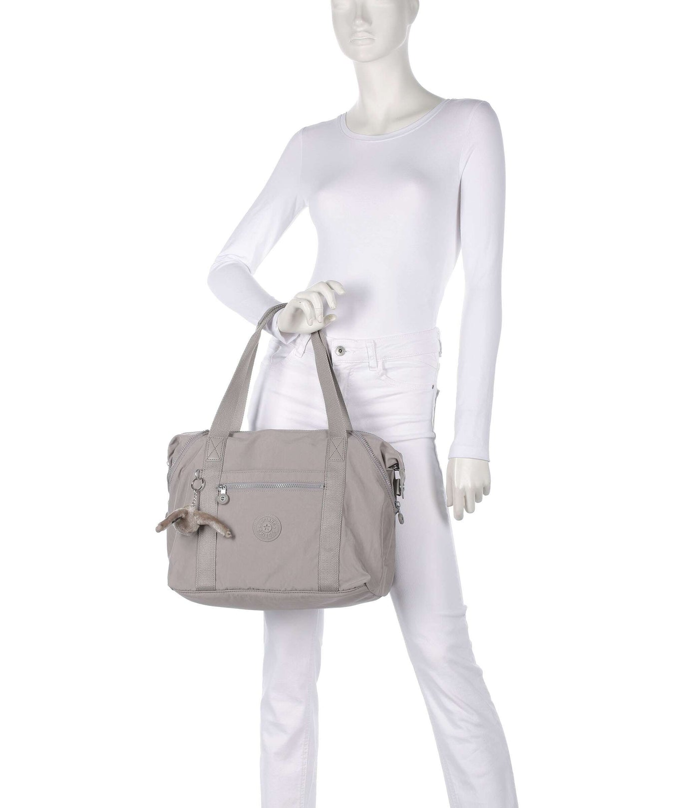 Kipling Basic Art Handbag grey gris