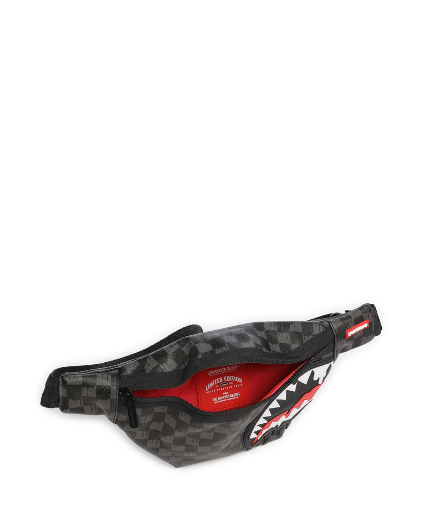 Sprayground Dripping Sharks in Paris Fanny pack black