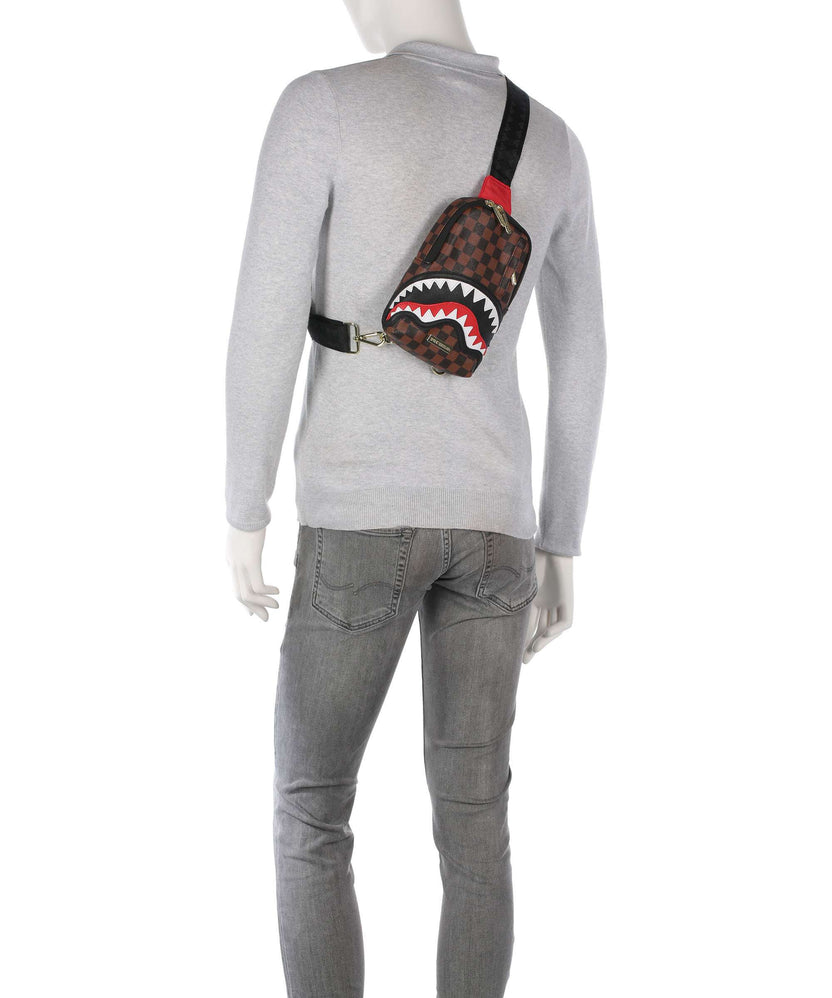 Sprayground Sawtooth Sharks in Paris Sling bag brown