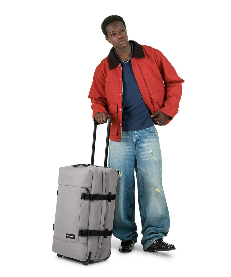 Eastpak Tranverz M Travel bag with wheels pebble grey