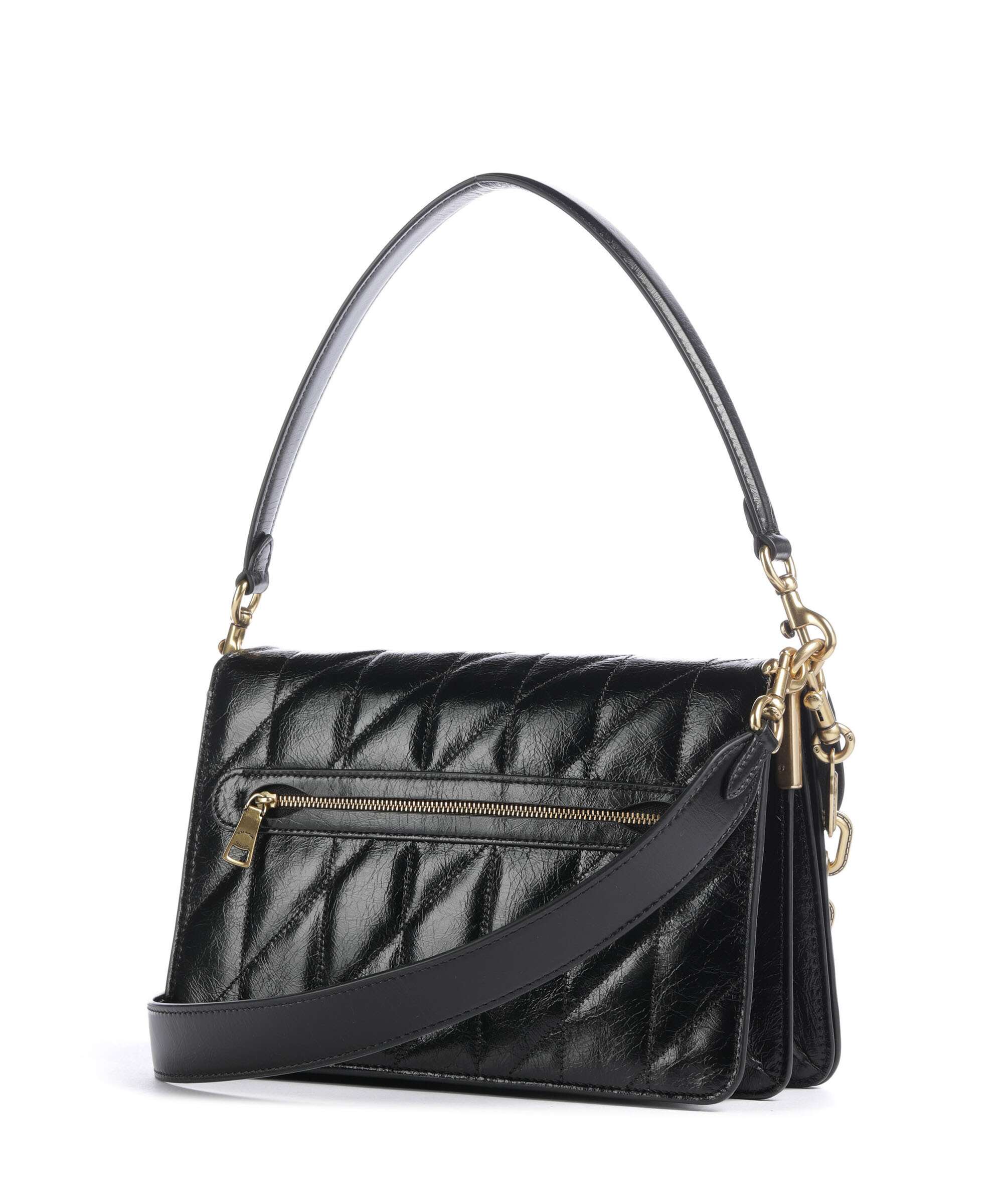 Coach Tabby Quilted Glazed Shoulder bag black