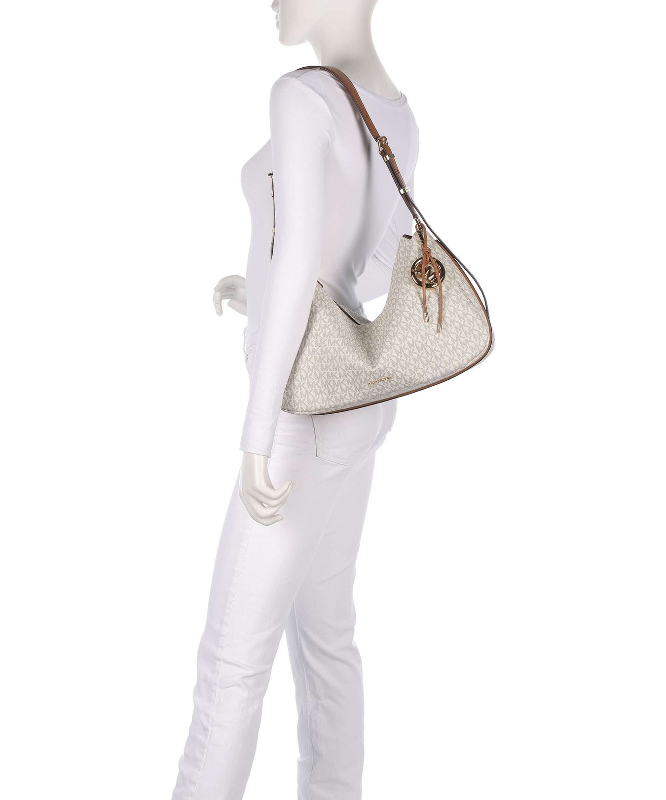 Michael Kors Nolita Medium Hobo bag vanilla/acorn