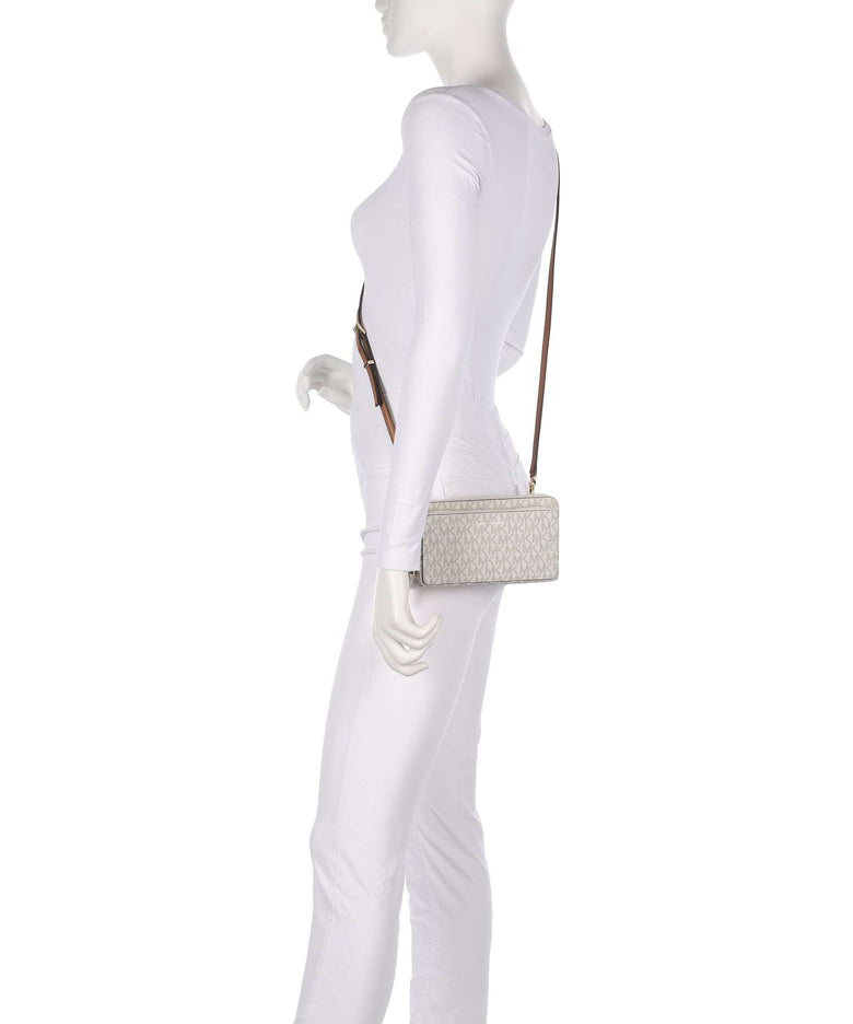 Michael Kors Jet Set Large Continental Crossbody bag vanilla/acorn