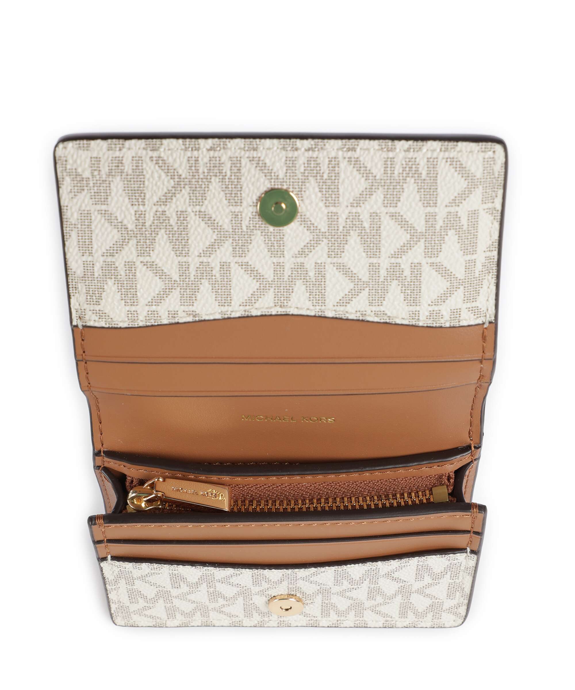 Michael Kors Hamilton Moderne Small Wallet vanilla/acorn