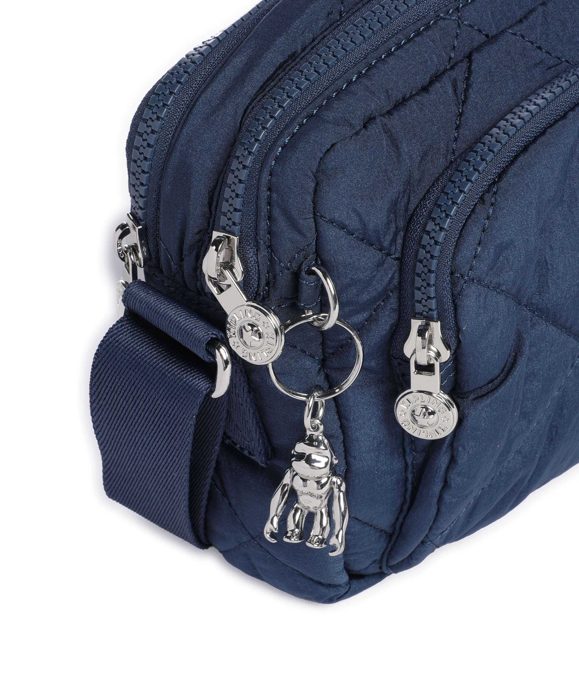 Kipling Crinkled Quilt Abanu M Zip Crossbody bag airy blue