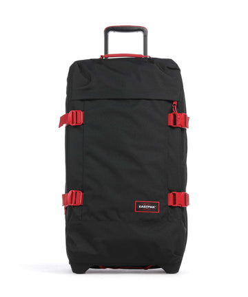 Eastpak Tranverz M Matkalaukku pyörillä kontrast scarlet