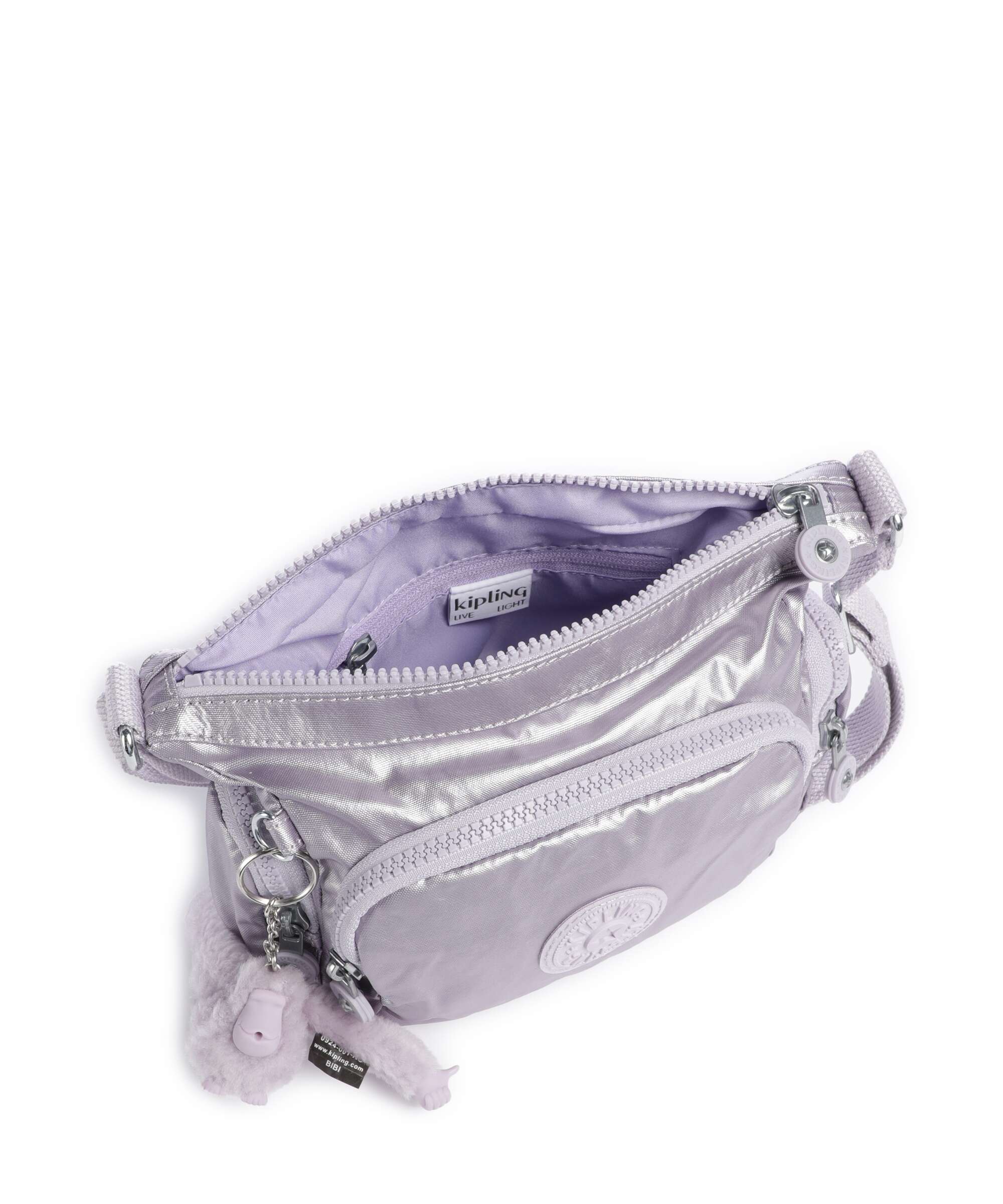 Kipling Basic Gabbie Mini Crossbody bag lilac moon/metallic