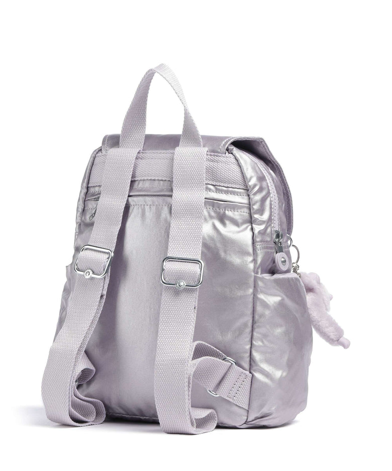Kipling Basic City Zip Mini Backpack lilac moon/metallic
