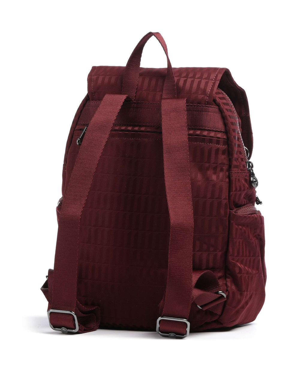Kipling Elevated City Zip S Backpack maroon tile