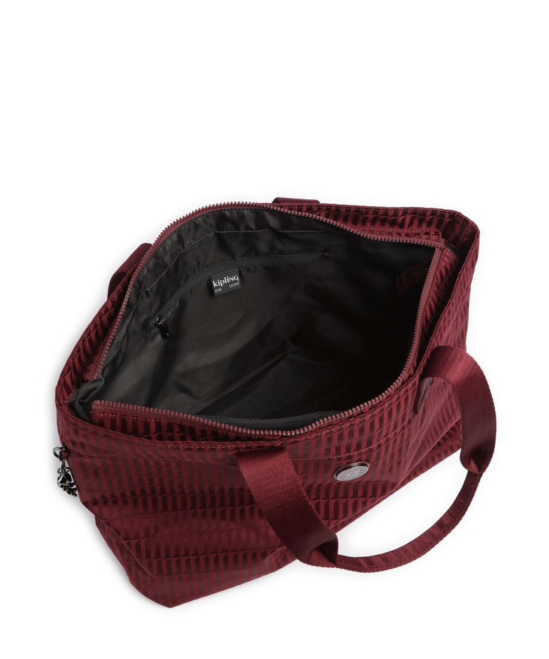 Kipling Elevated Colissa Up Tote bag maroon tile