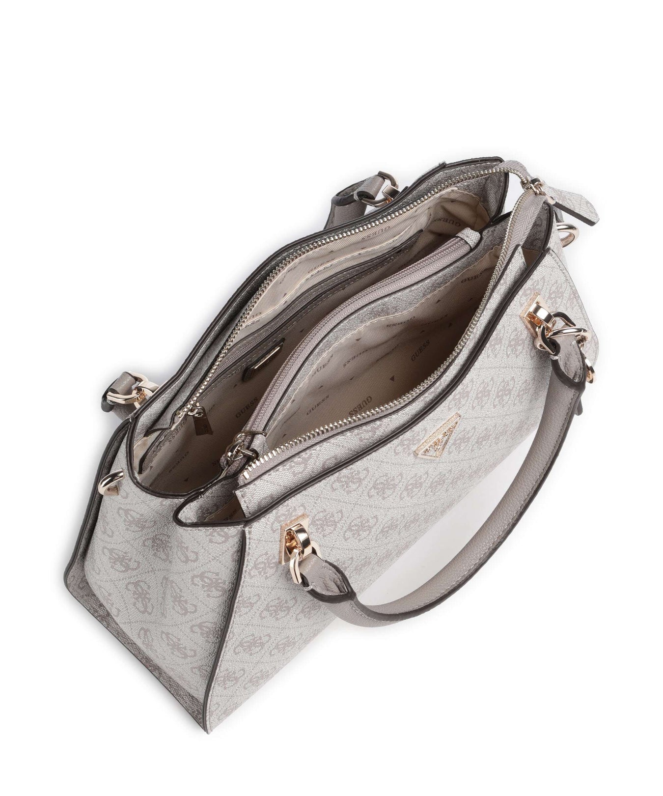 Guess Noelle 4G Logo Handbag dark oak