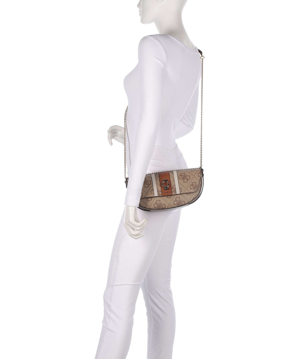 Guess Erenia Shoulder bag latte logo