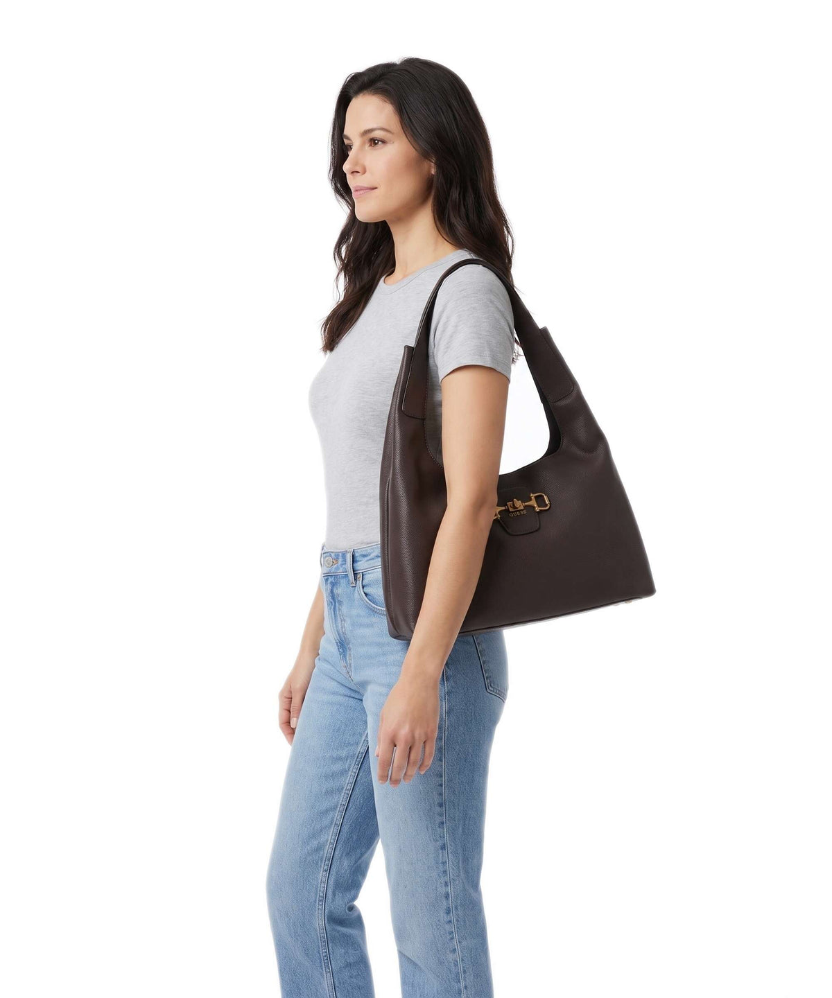 Guess Sunset Hobo bag brown