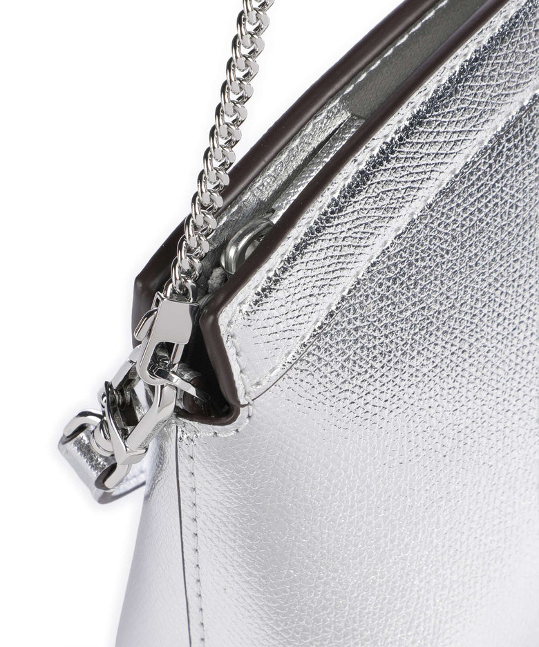 Michael Kors Athena Dome Chain Small Shoulder bag silver