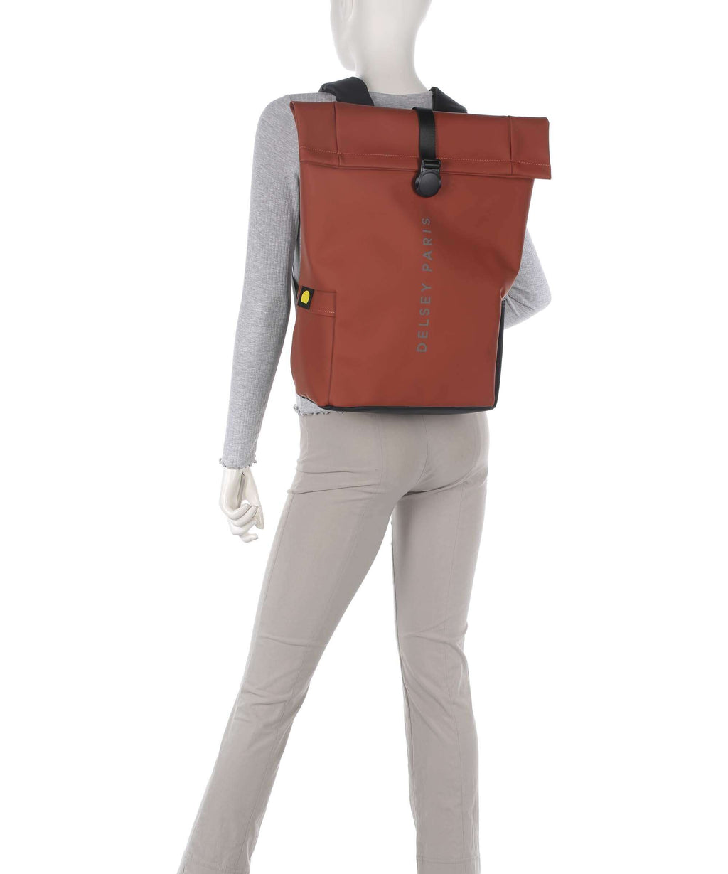 Delsey Paris Turenne Soft Rolltop backpack backstein
