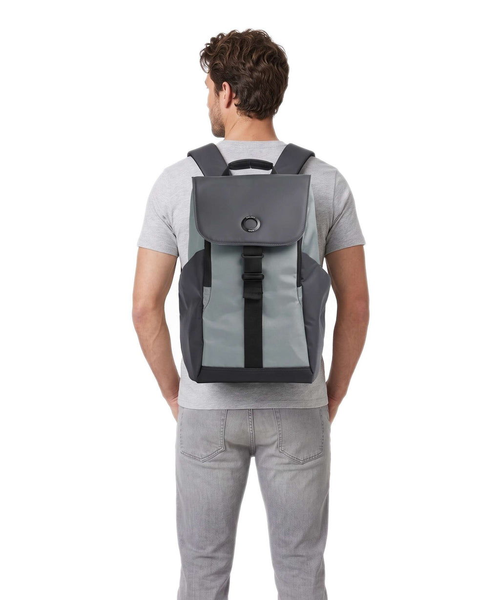 Delsey Paris Securflap Laptop backpack sage green