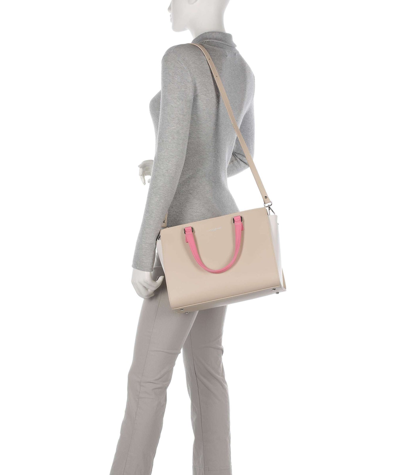 Lancaster Smooth Handbag beige