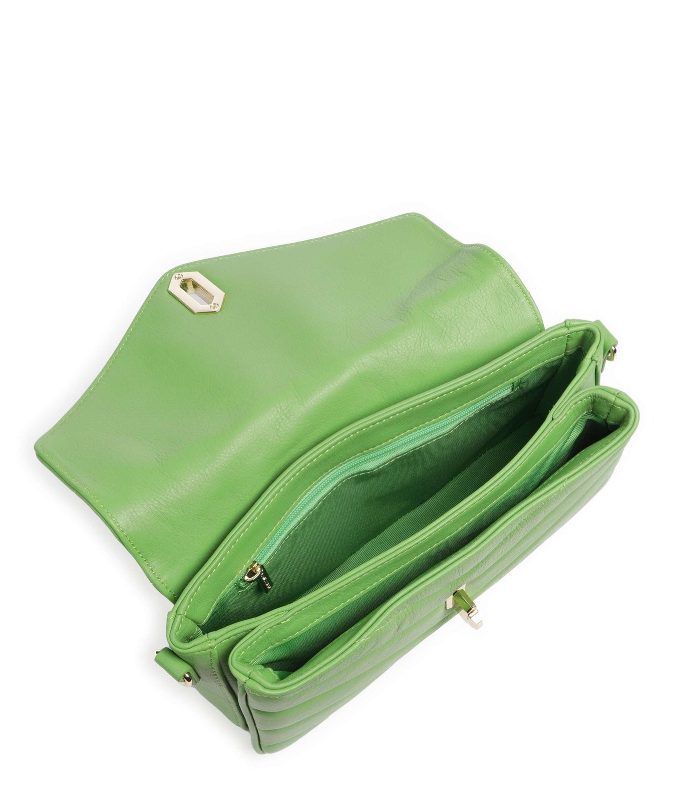 Lancaster Soft Matelassé Crossbody bag vertmouss