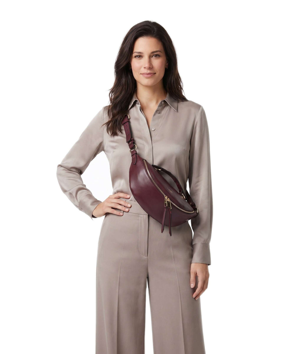 Lancel Origami S Crossbody bag cassis