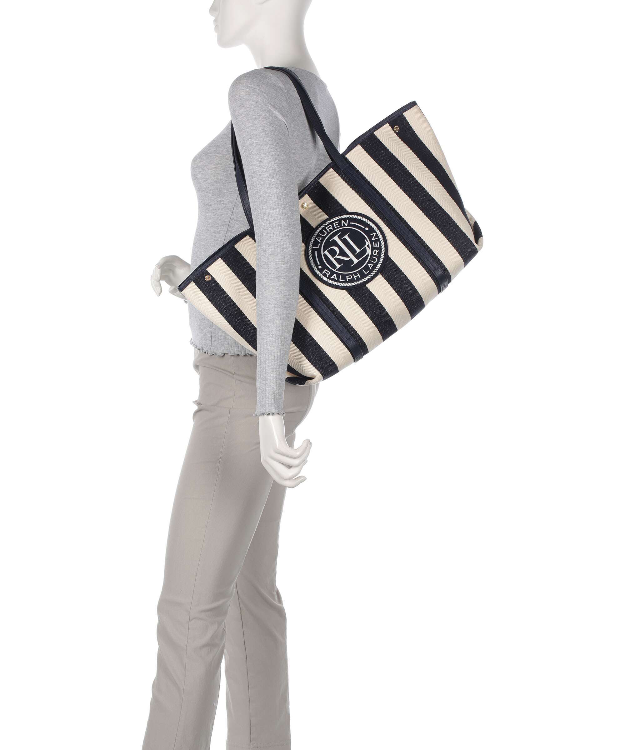 Lauren Ralph Lauren Emerie Extra Large Tote bag natural/refined navy stripe