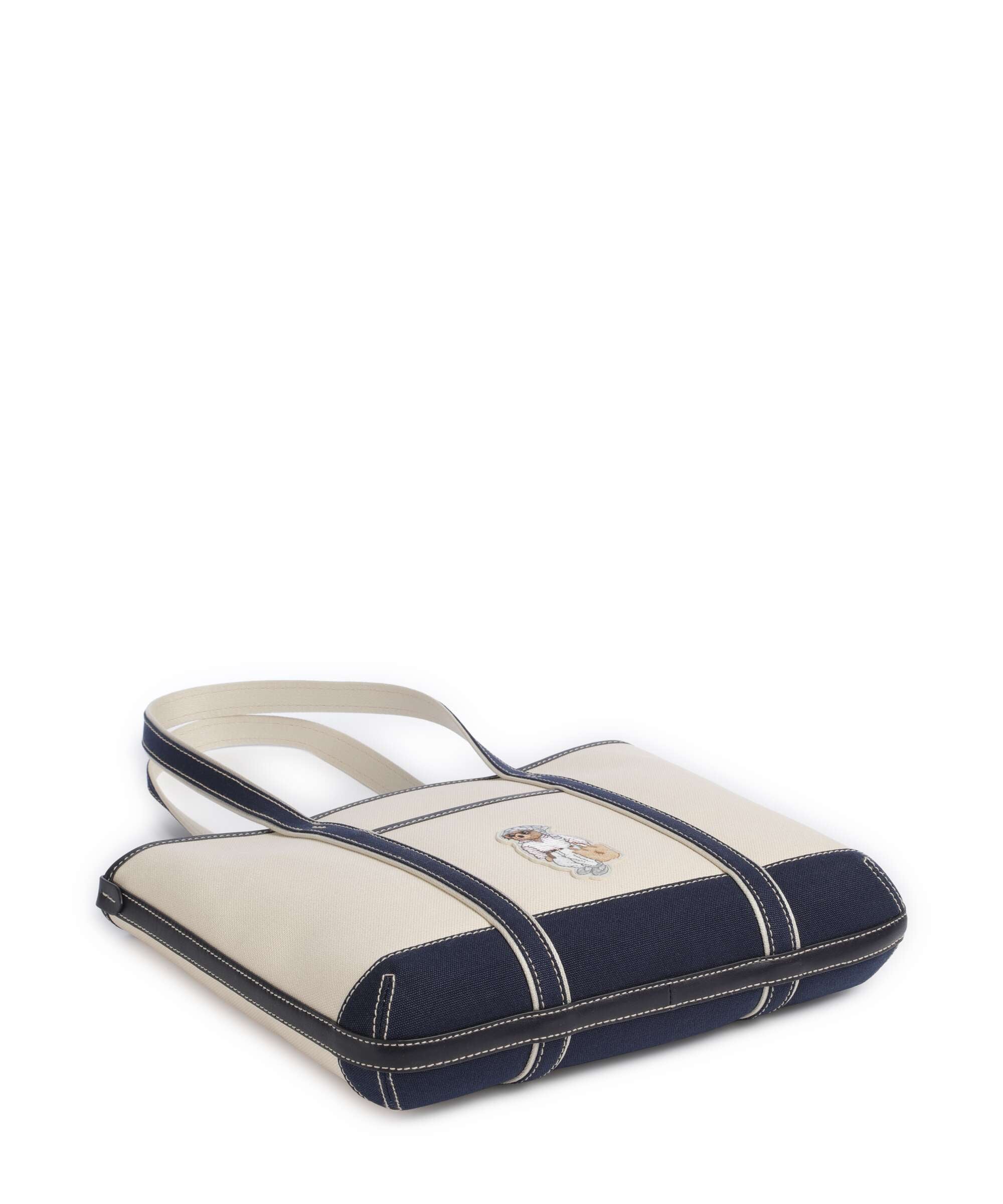 Polo Ralph Lauren Canvas Small Tote bag ecru/newport navy